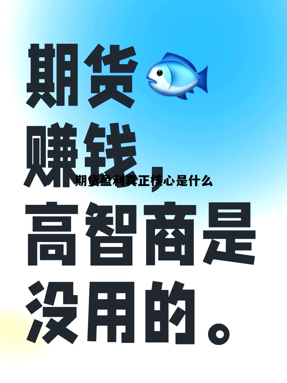 期货盈利真正核心是什么 期货盈利的终极秘密